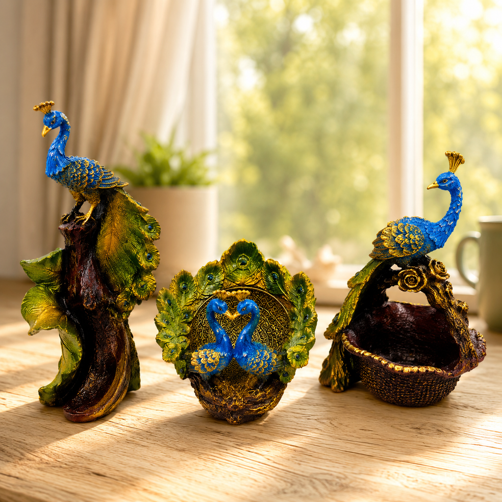 Peacock Set of 3