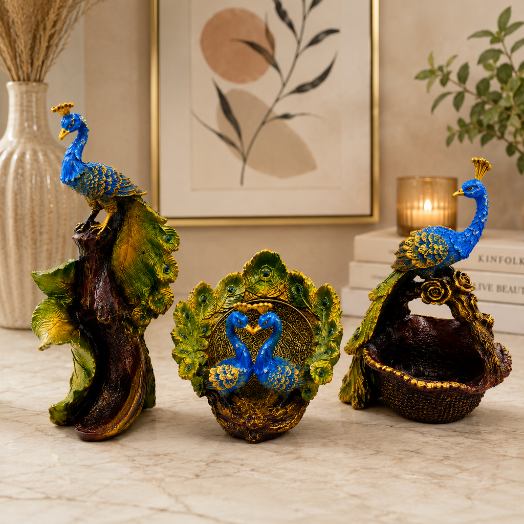 Peacock Set of 3