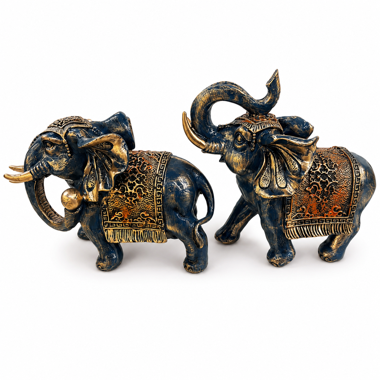 Royal Elephant Decorative Showpiece Set