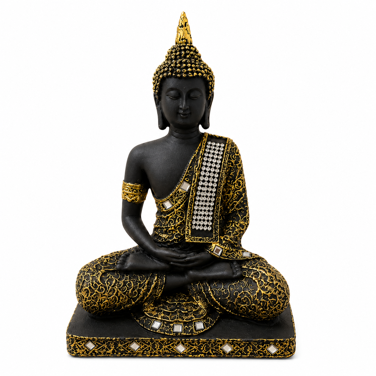 Black Buddha Blessing Statue