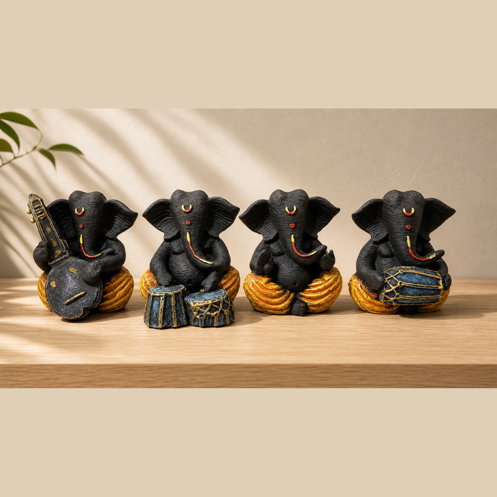 Musician Ganesh JI set of 4