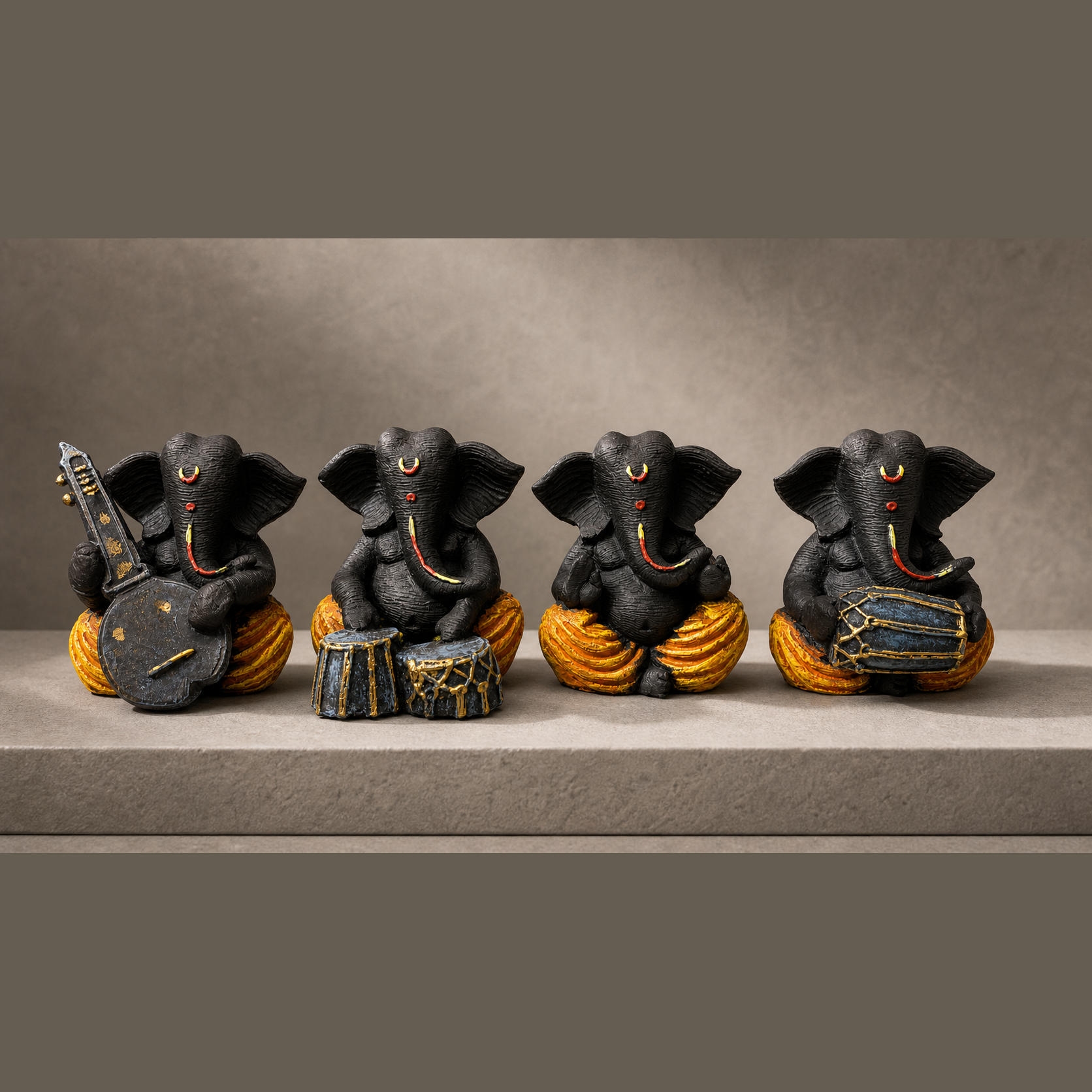Musician Ganesh JI set of 4