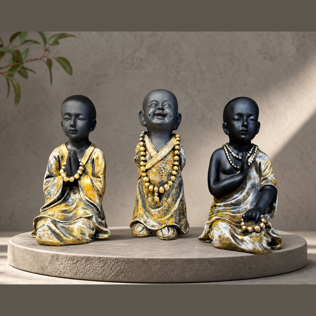 Black Monks Set of 3