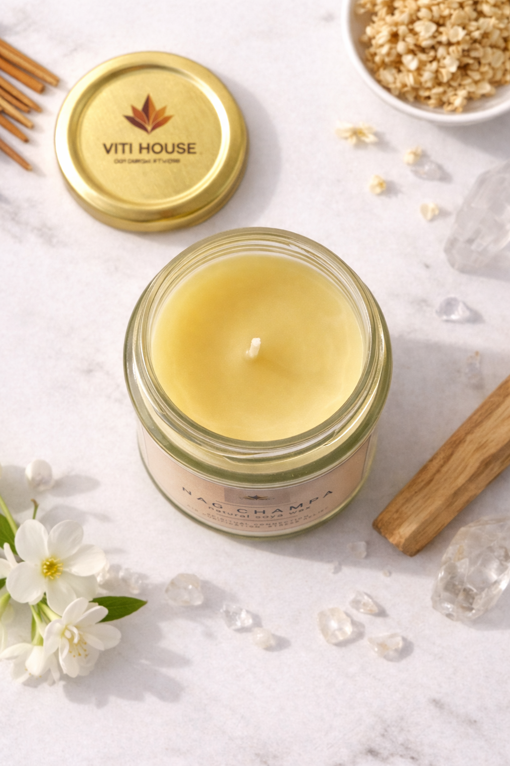 Nag Champa Soy Wax Candle Jar
