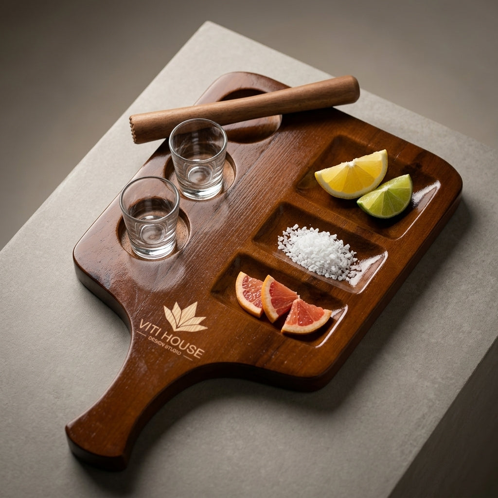 Wooden Tequila Platter