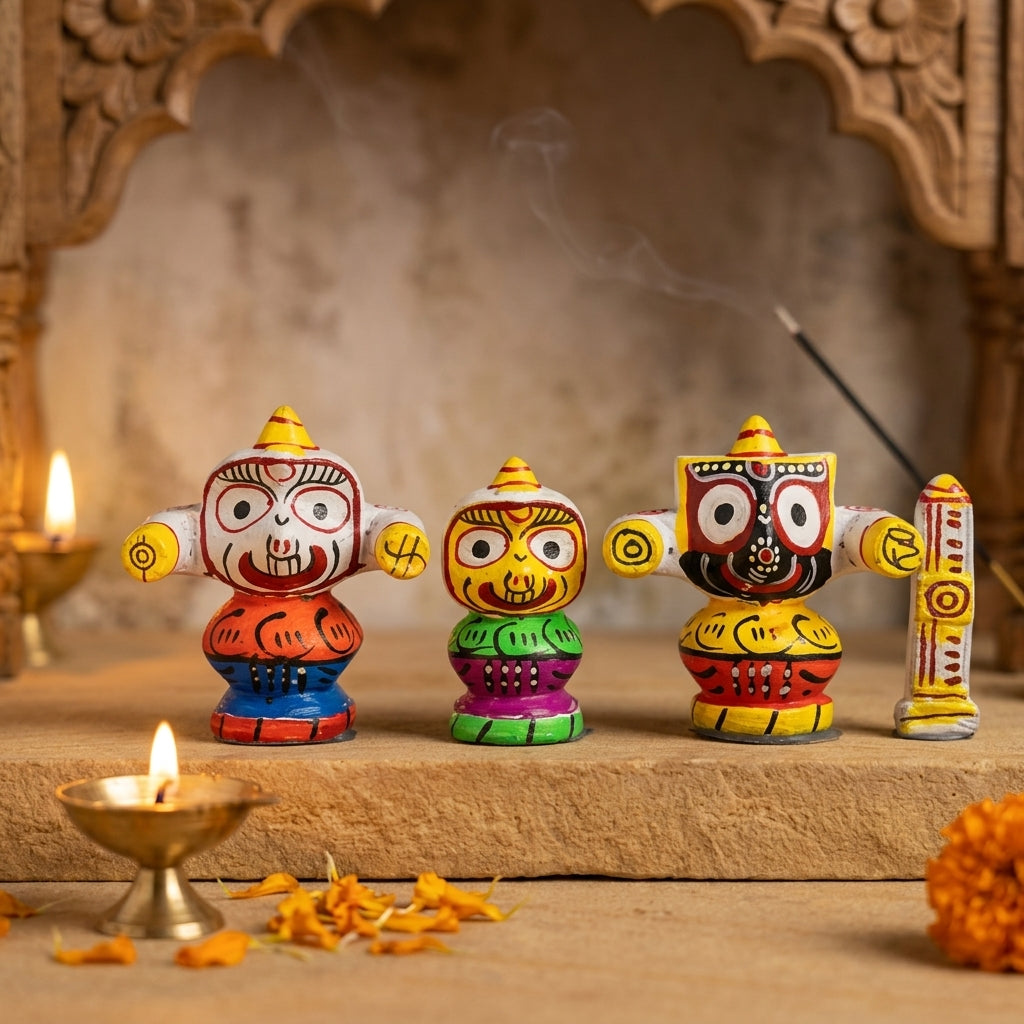 Jagannath Trio Decor Mini Idols